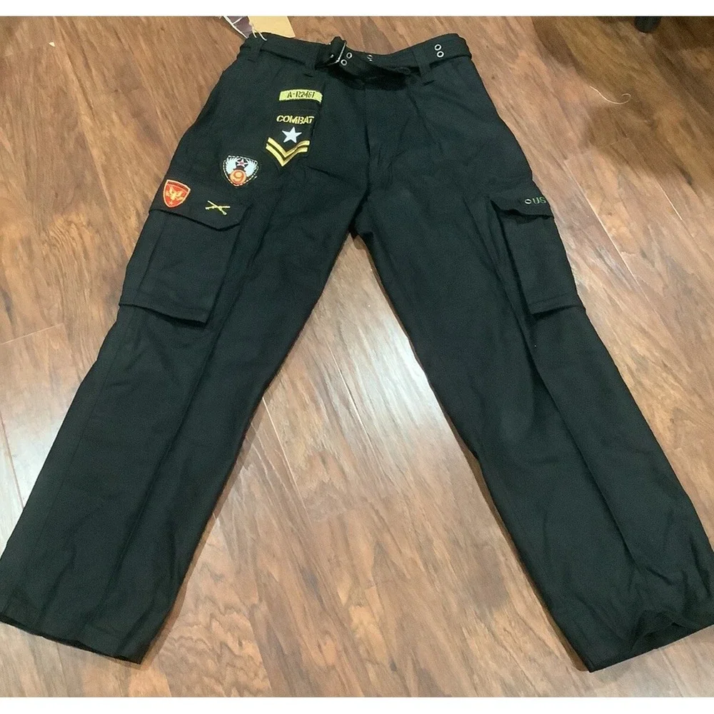Vntg Regal Jeans Authentic Denim Men's Size 32US Combat With Military Patches